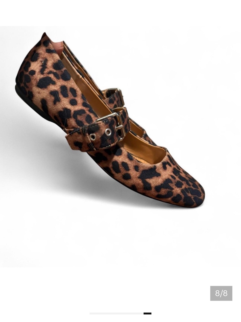 DV by Dolce Vita Leopard Print Mary Jane Flats - Brown & Black